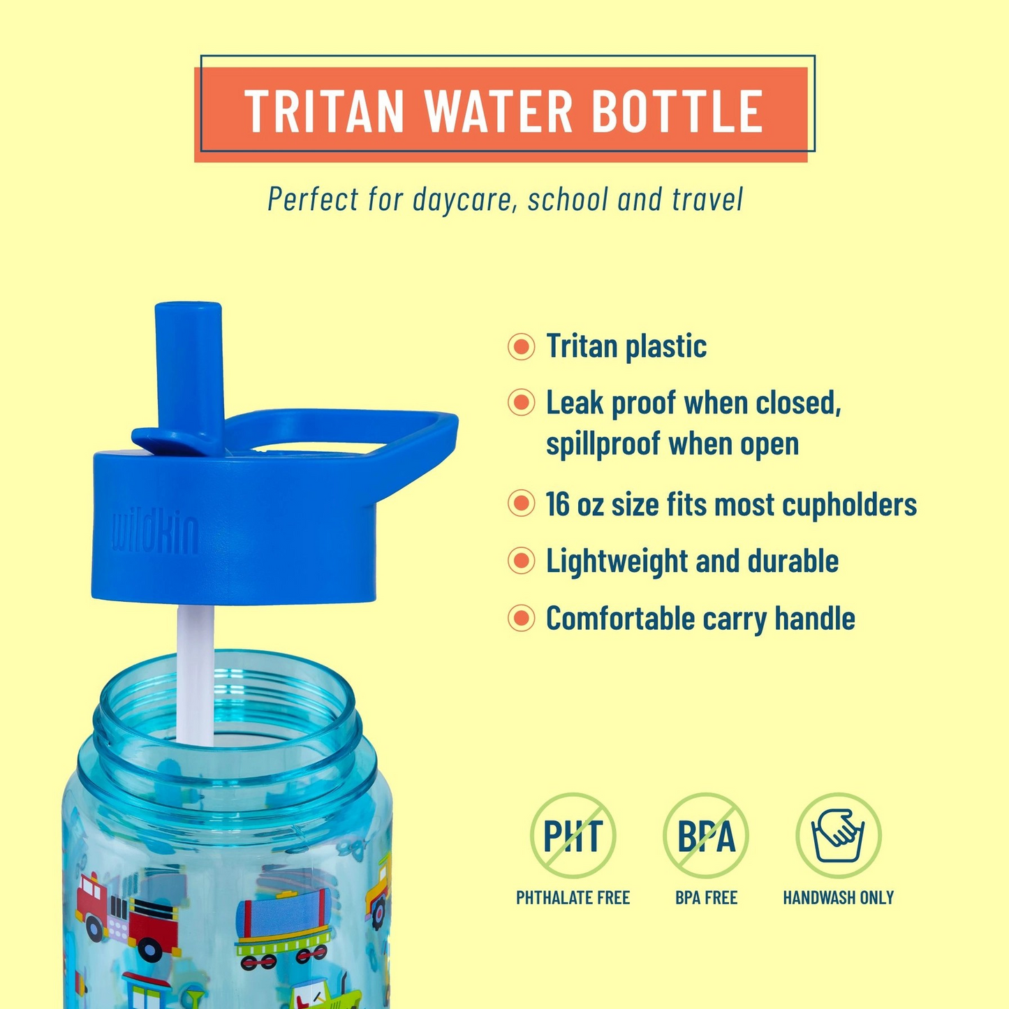Trains, Planes & Trucks 16 oz Tritan Water Bottle
