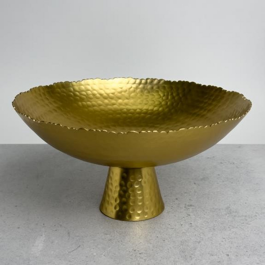 Hammered Gold Bowl with Base