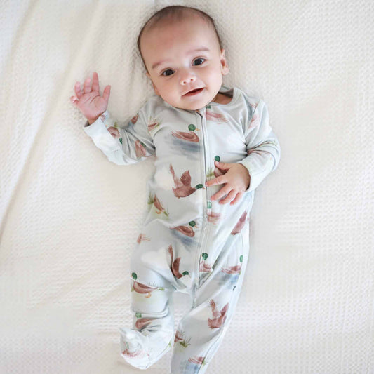 Little Ducking Zipper Footie