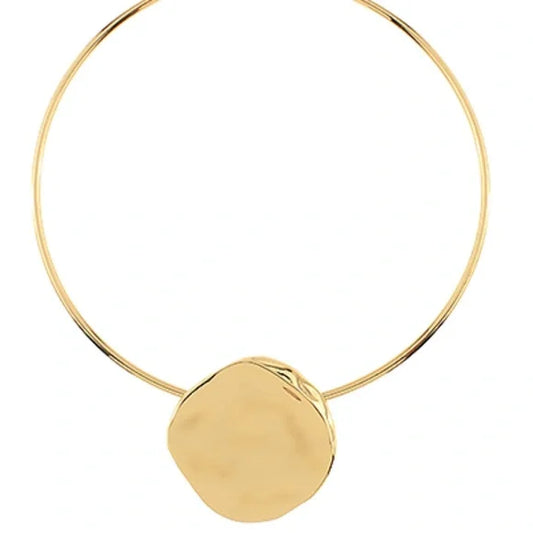 Large Round Gold Choker