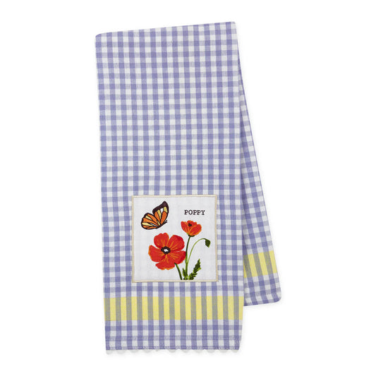 Poppy Embellished Dish Towel