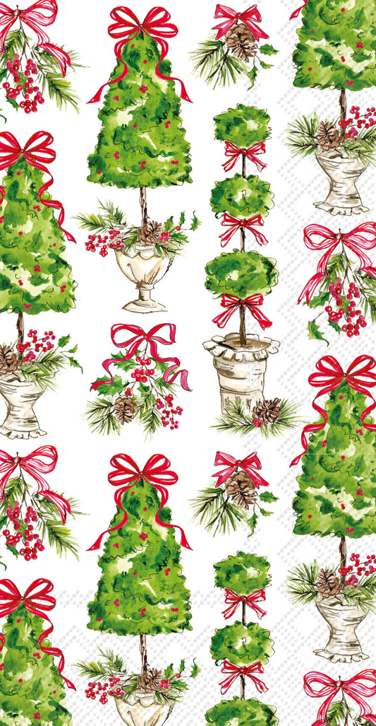 Holly Topiary Guest Napkins