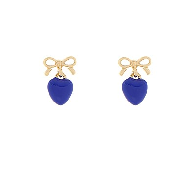 Blue Heart Earrings
