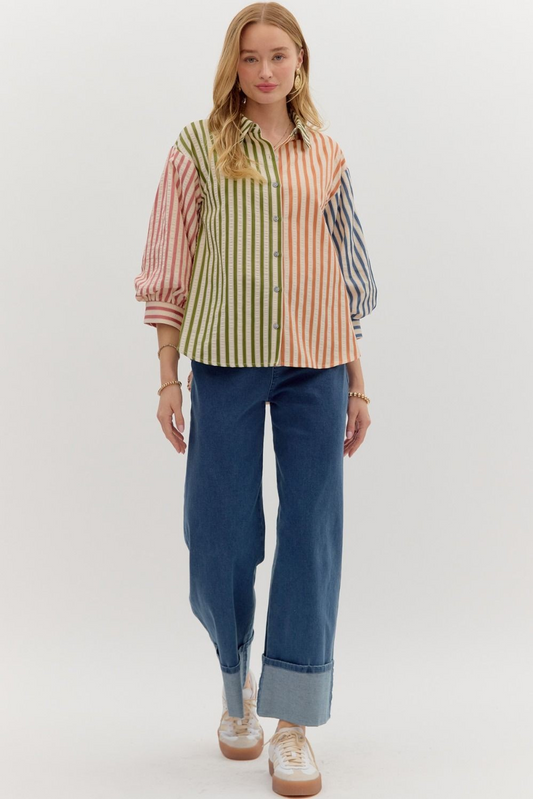 Royalty Stripe Blouse