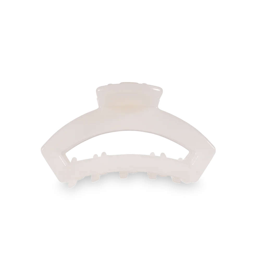 Teleties Rectangular Hair Clip - Coconut White