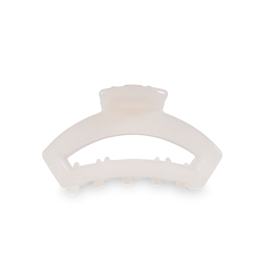 Teleties Rectangular Hair Clip - Coconut White