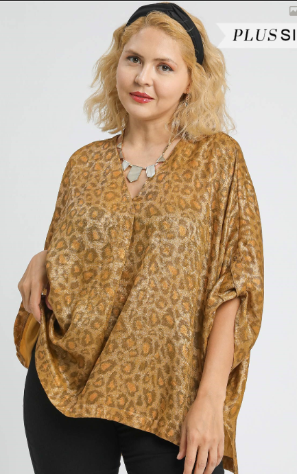 Gold Leopard Print Top