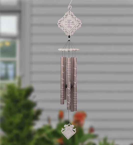 35 in White Vintage "In Angels Arms" Chime