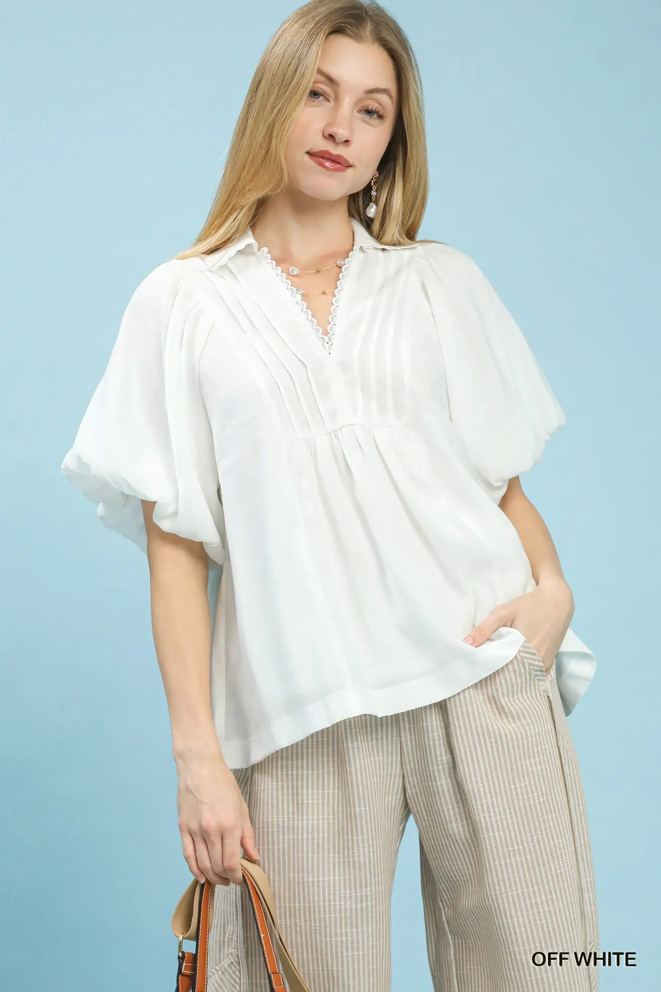 White Loose Fit Blouse