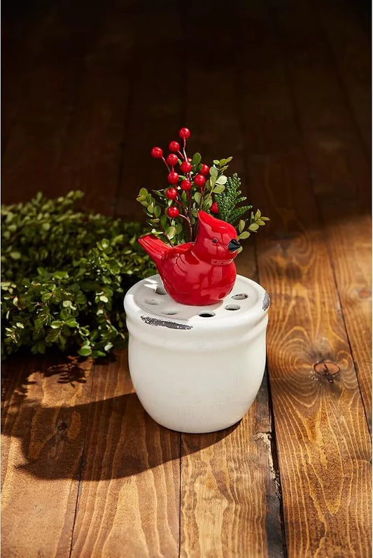 Cardinal Pot Vase