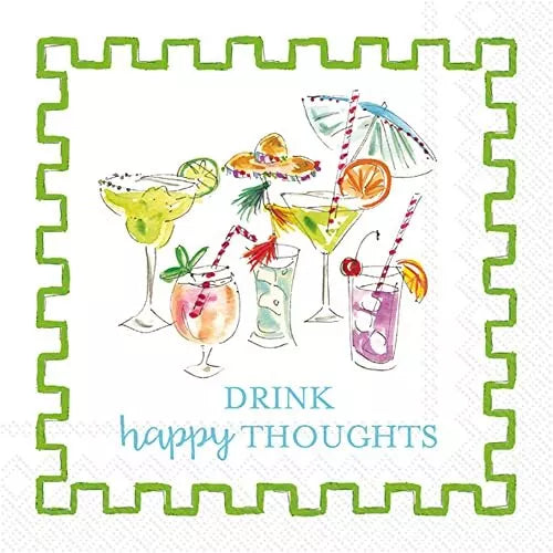 Drink Happy Thoughts Cocktail napkins