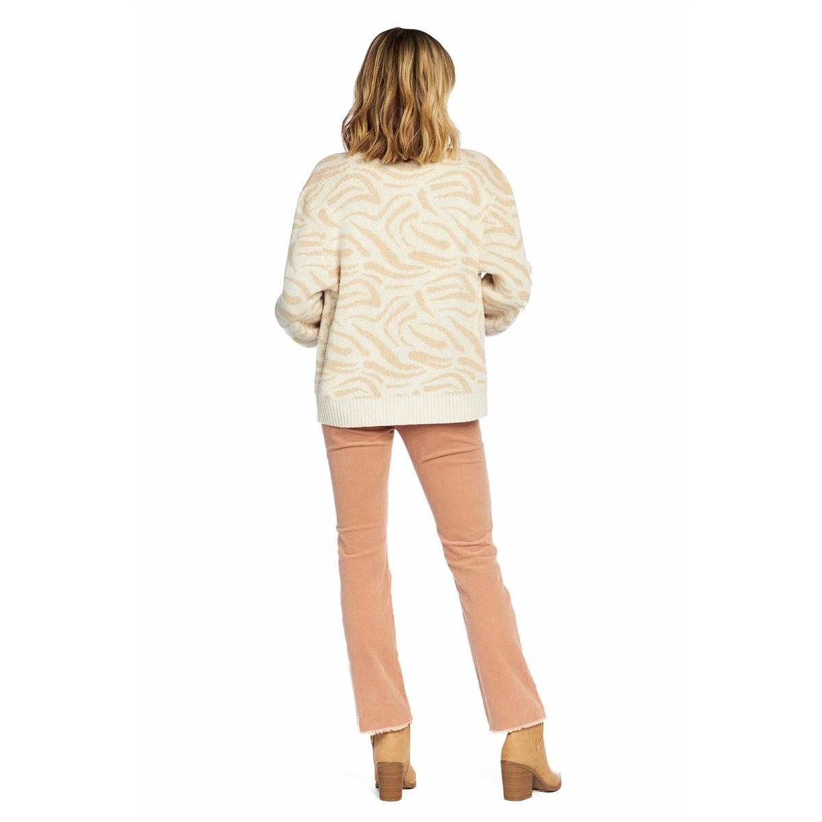 Ivory and Khaki Cardigan