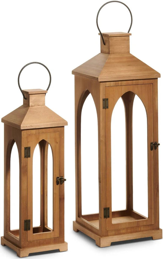 Wood Grain Lanterns
