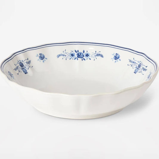 Vila White/Blue Pasta/Soup Bowl
