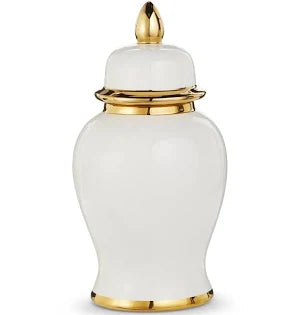 White and Gold Ginger Jar