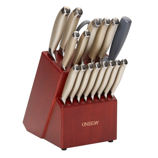 Oneida 18 Piece Steel Knife Set w/ Block