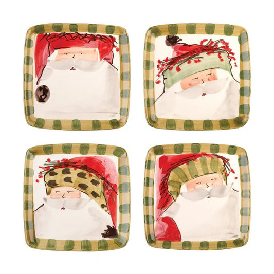 Vietri Old St. Nick Square Salad Plates