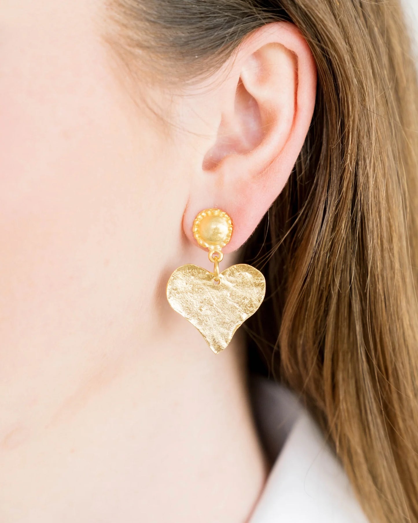 Susan Shaw Heart Drop Earrings 1372H