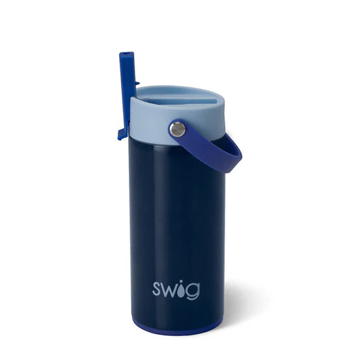 Swig 12 oz Blue Tide Flip & Sip Slim Tumbler