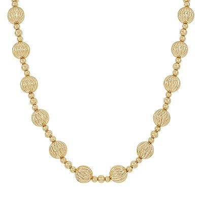 Magnetic Ribbed Bead Necklace