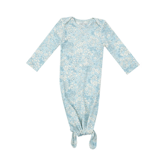 Angel Dear - Blue Floral  -  Knotted gown