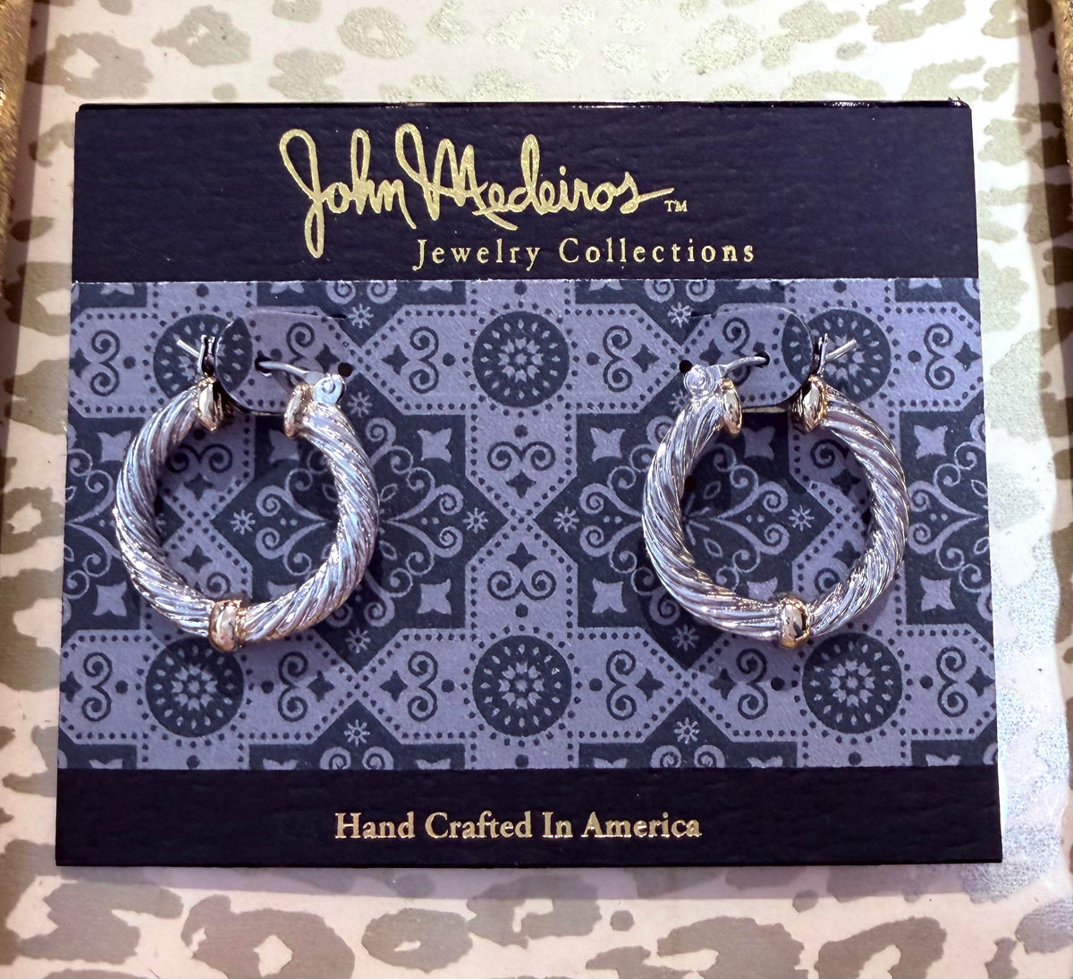 Two Tone Large Hoop Earrings