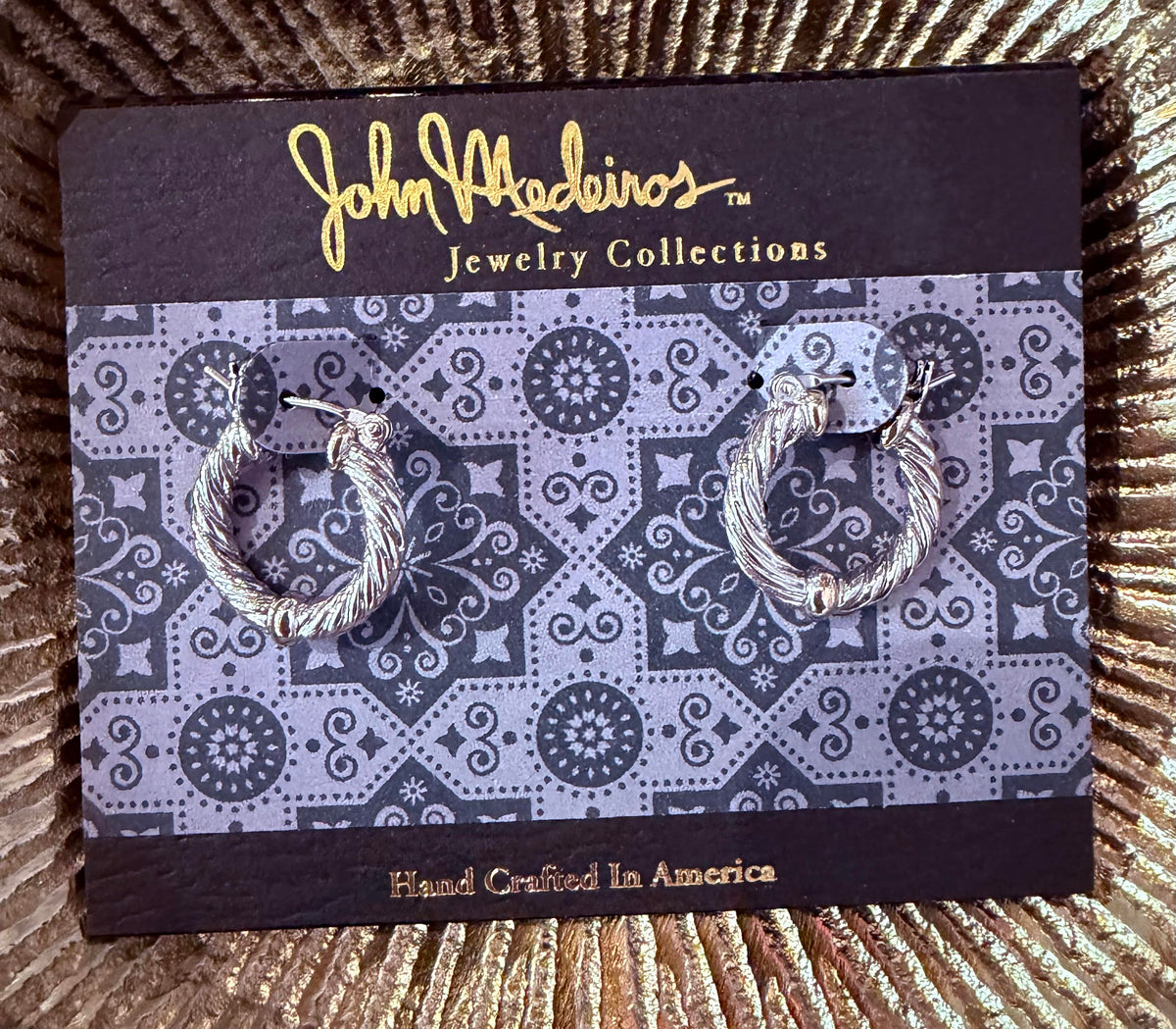 Two Tone Small Hoop Earrings