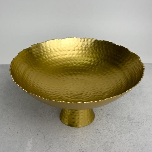 Hammered Gold Bowl with Base