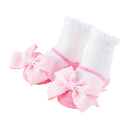Baby Pink Bow Socks