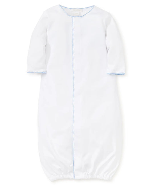 Gown - White with Blue Trim